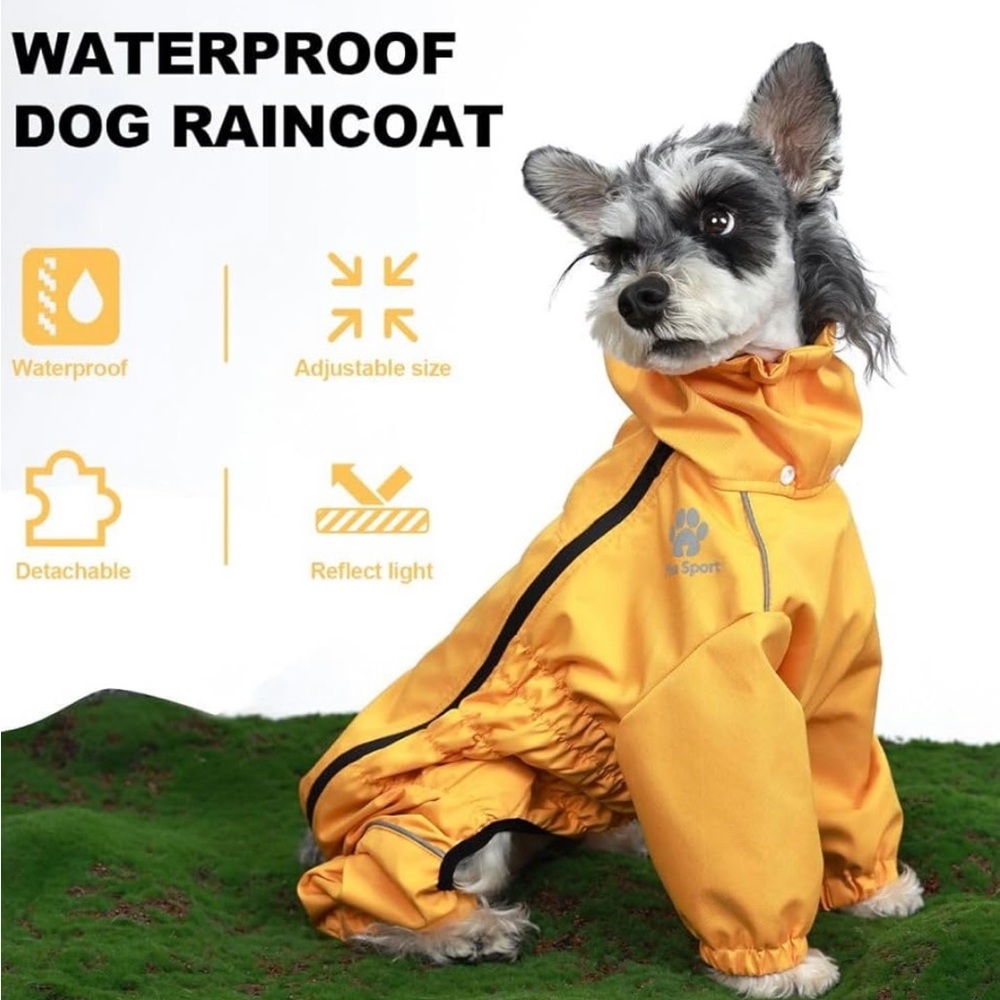 PINA Dog Raincoat, Waterproof Jacket Lightweight